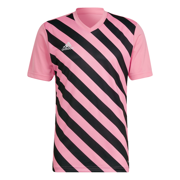 Adidas Entrada 22 Graphic Shirt in semi pink glow and black