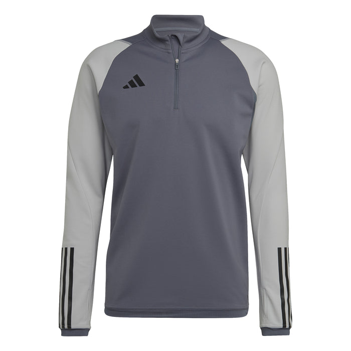 Adidas Tiro 1/4 Zip Track Top in Team Onix/Team Light Grey