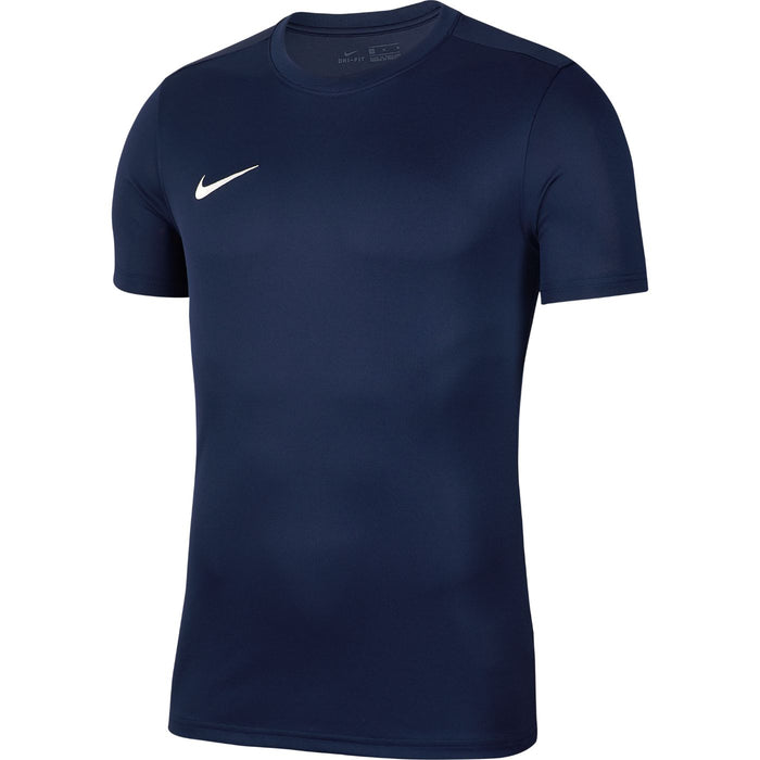Nike Dri-fit Park VII Shirt Short Sleeve in Midnight Navy White Swoosh Front