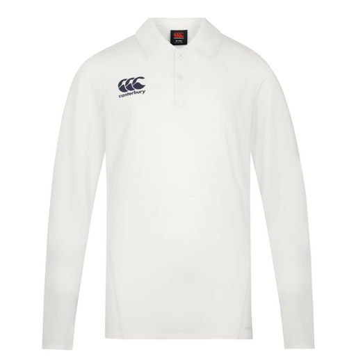 Canterbury Cricket Performance Polo Long Sleeve in cream