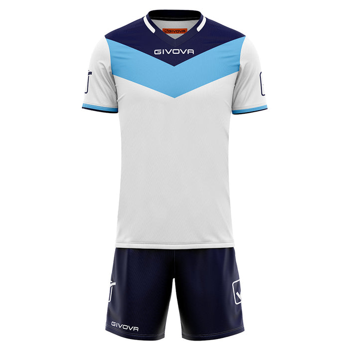 Givova Kit Campo Short Sleeve Shirt & Shorts Set in Navy/Sky