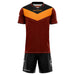 Givova Kit Campo Short Sleeve Shirt & Shorts Set in Burgundy/Orange