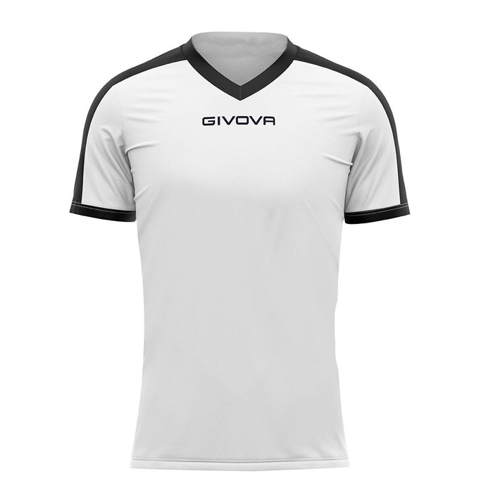 Givova Revolution Short Sleeve Shirt in White/Black