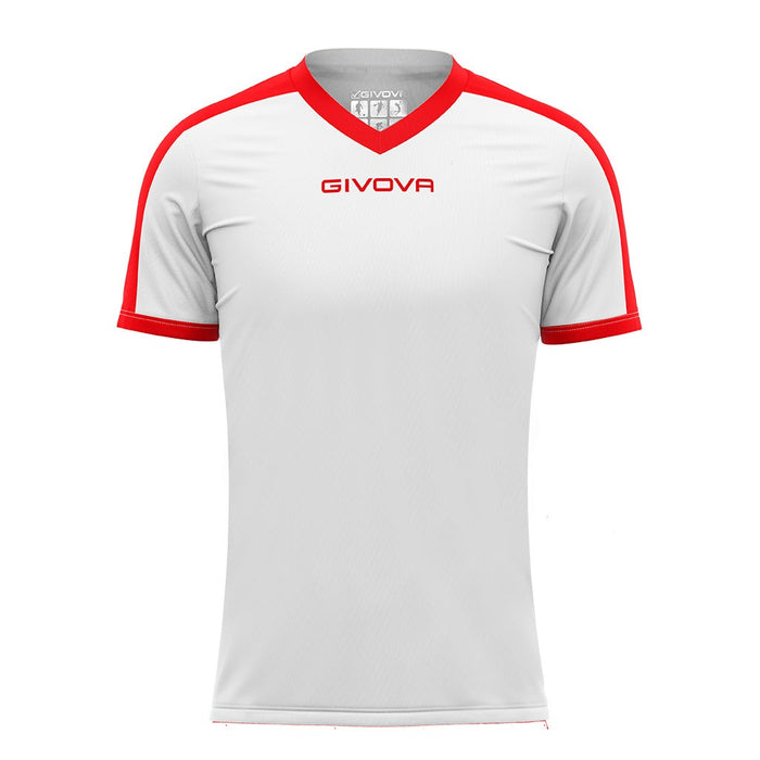 Givova Revolution Short Sleeve Shirt in Red/Yellow