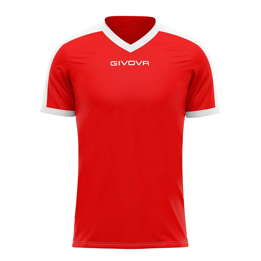 Givova Revolution Short Sleeve Shirt in Red/White