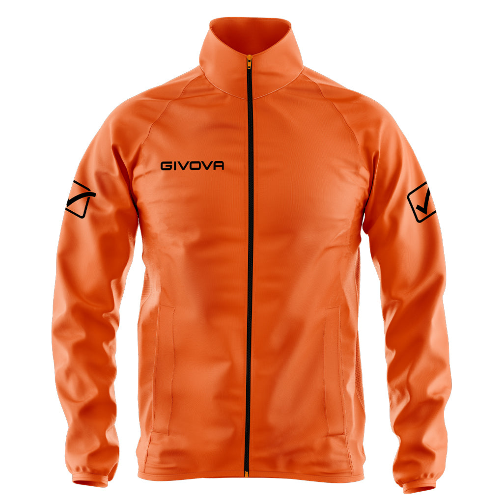Givova Basico Rain Jacket in Fluo Orange