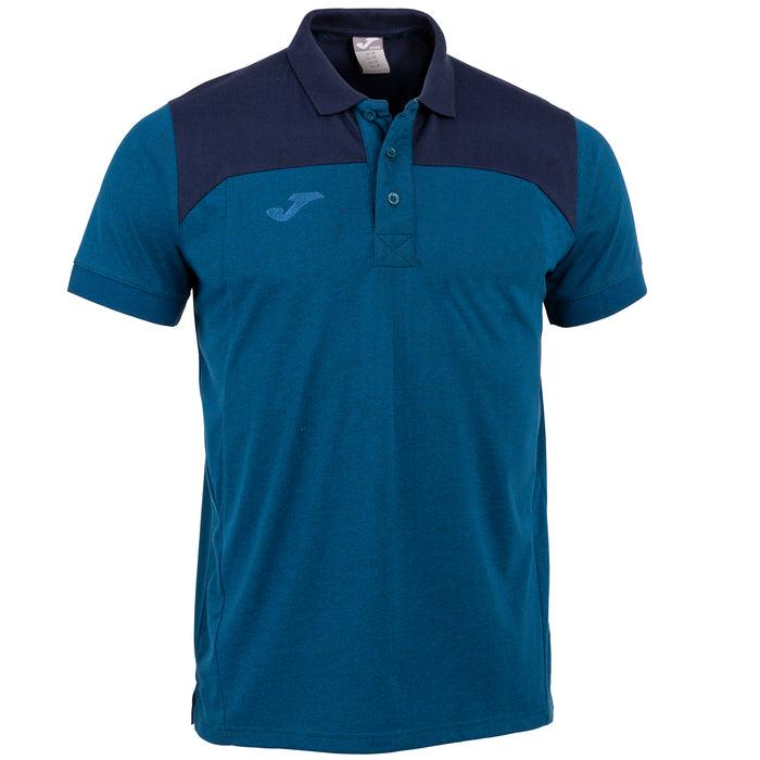 Joma Winner II Cotton Polo Shirt in royal blue//dark navy