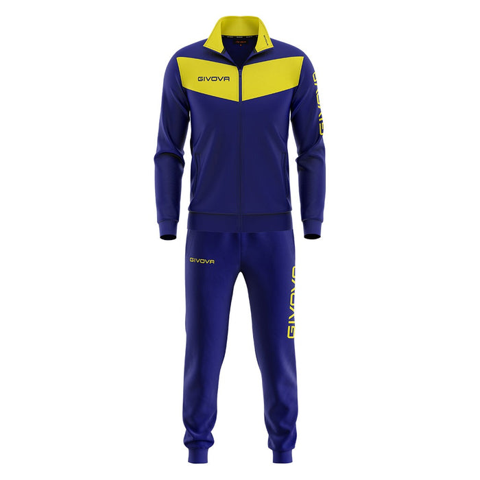 Givova Tuta Visa Tracksuit in Navy/Yellow