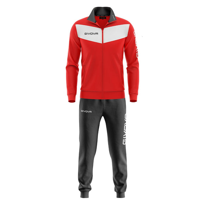 Givova Tuta Visa Tracksuit in Red/White