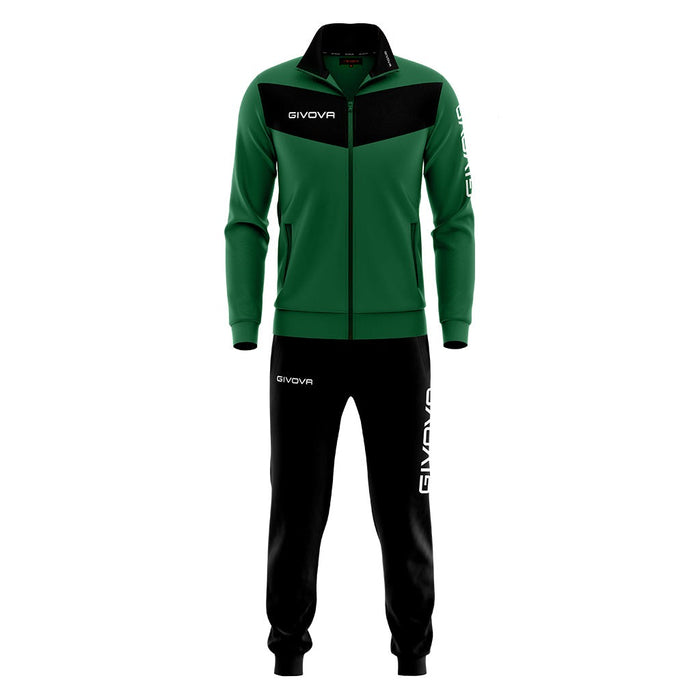 Givova Tuta Visa Tracksuit in Green/Black