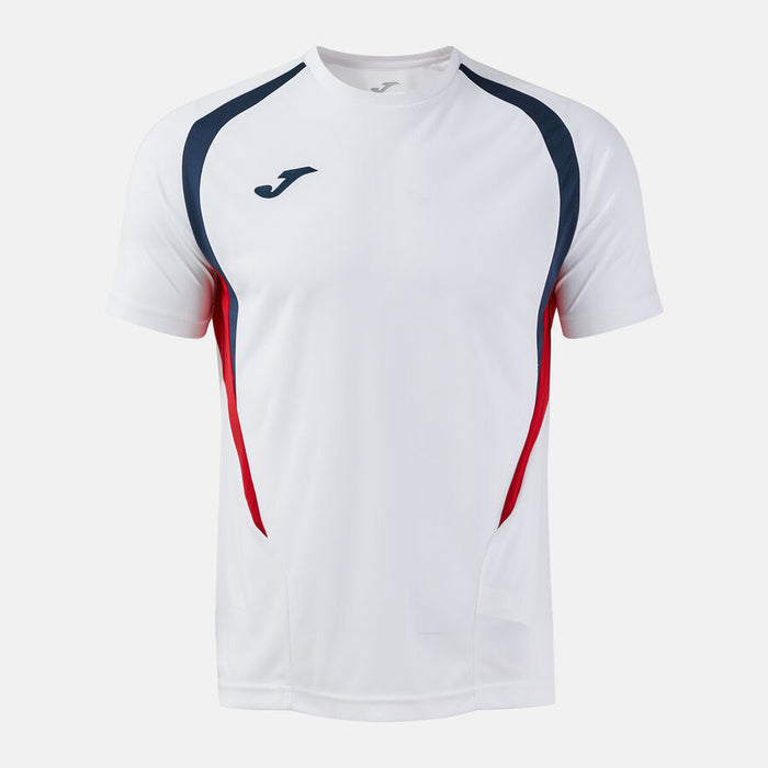 Joma Championship 20 Short Sleeve Shirt in White/Dark Navy