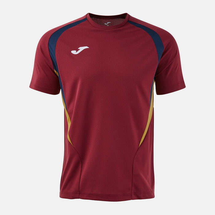 Joma Championship 20 Short Sleeve Shirt in Burgundy/Dark Navy