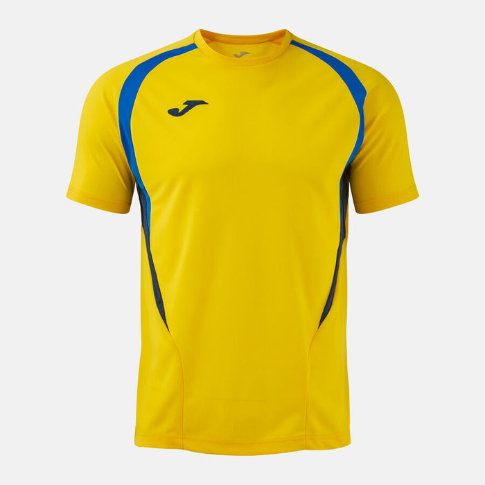 Joma Championship 20 Short Sleeve Shirt in Yellow/Royal Blue