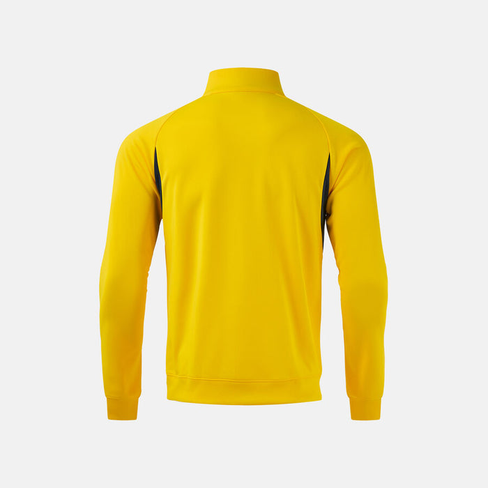 Yellow long-sleeve shirt on a white background