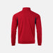 Red quarter-zip sweatshirt on a white background