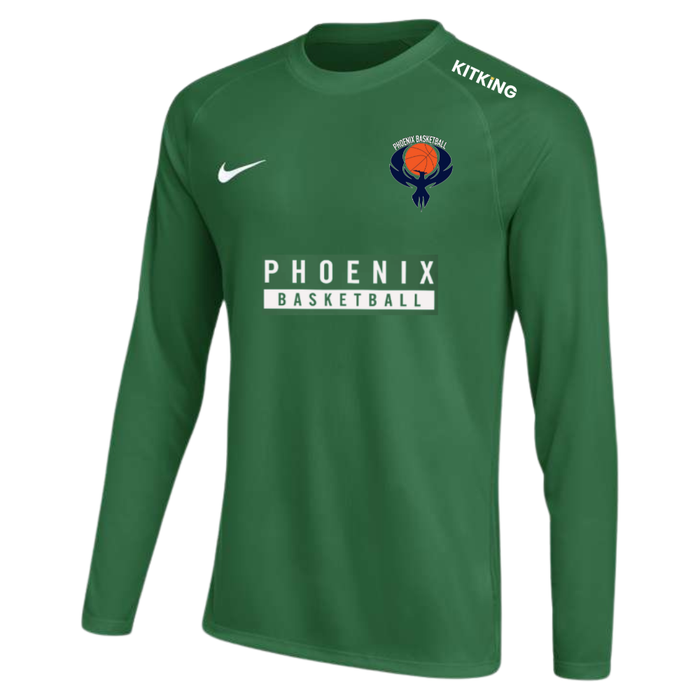 Phoenix Basketball LS Green Warm Up Tee