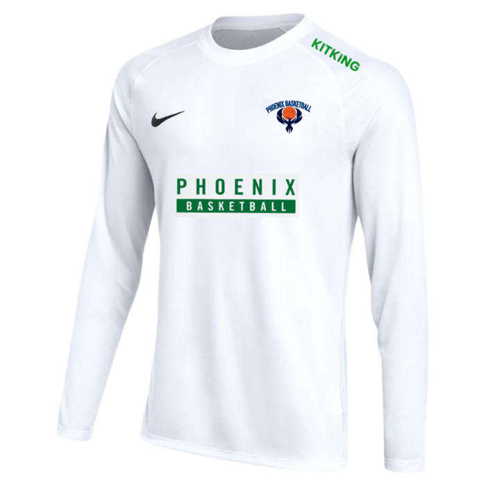 Phoenix Basketball LS White Warm Up Tee