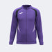 Purple tracksuit jacket with black accents on a light gray background