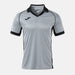 Gray sports jersey with black accents on a white background