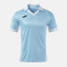 Light blue sports jersey with white accents on a white background