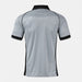 Gray sports shirt with black accents on a white background