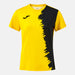 Yellow and black sports jersey with brand logo on a white background