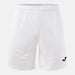 White shorts with a brand logo on a white background