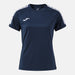 Navy blue sports jersey with white accents on a white background