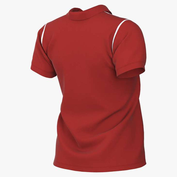 back of Nike Dri-FIT Park 20 Polo Short Sleeve Womens in university red