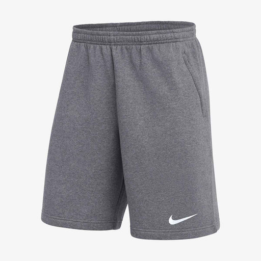 Nike Park Men's Fleece Soccer Shorts in Charcoal Heathr/White