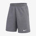 Nike Park Men's Fleece Soccer Shorts in Charcoal Heathr/White