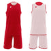 Macron X500 Reversible Basketball Set in red and white