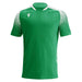 Green sports jersey with white accents on a white background