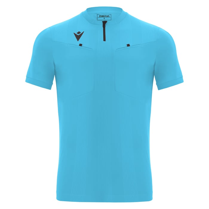 Macron Dienst Referee Short Sleeve Shirt in blue