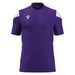 Purple athletic shirt with white accents on a white background