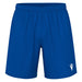 Blue shorts with a logo on a white background