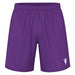 Purple shorts with a brand logo on a white background