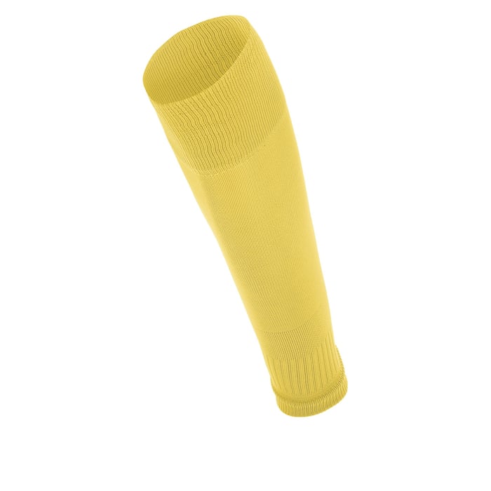 Yellow knee-high sock on a white background