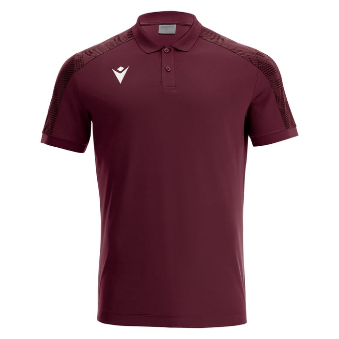Macron Rock Short Sleeve Polo Shirt in burgundy