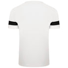Puma Team Rise Short Sleeve Shirt in White/Black/White