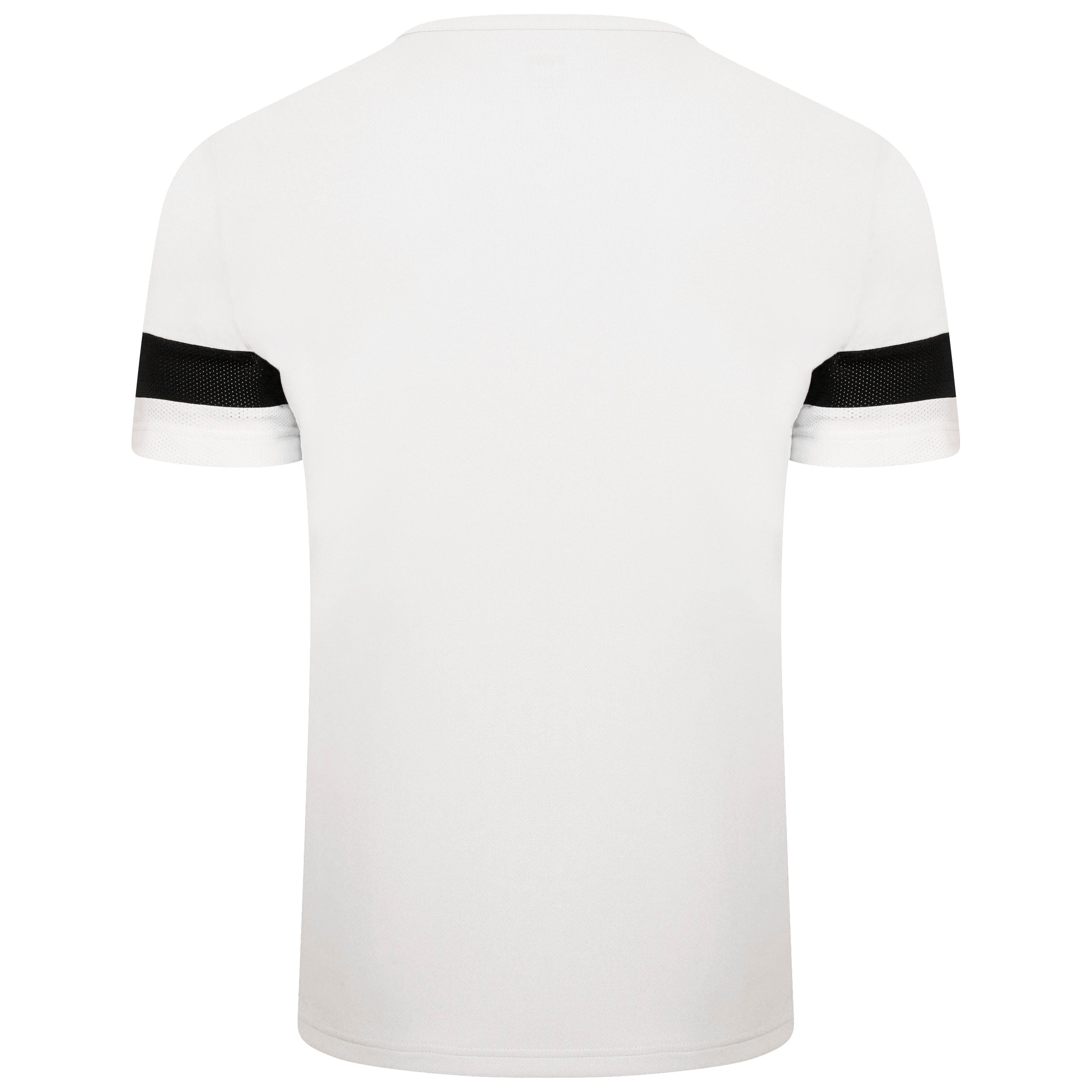 Puma Team Rise Short Sleeve Shirt in White/Black/White