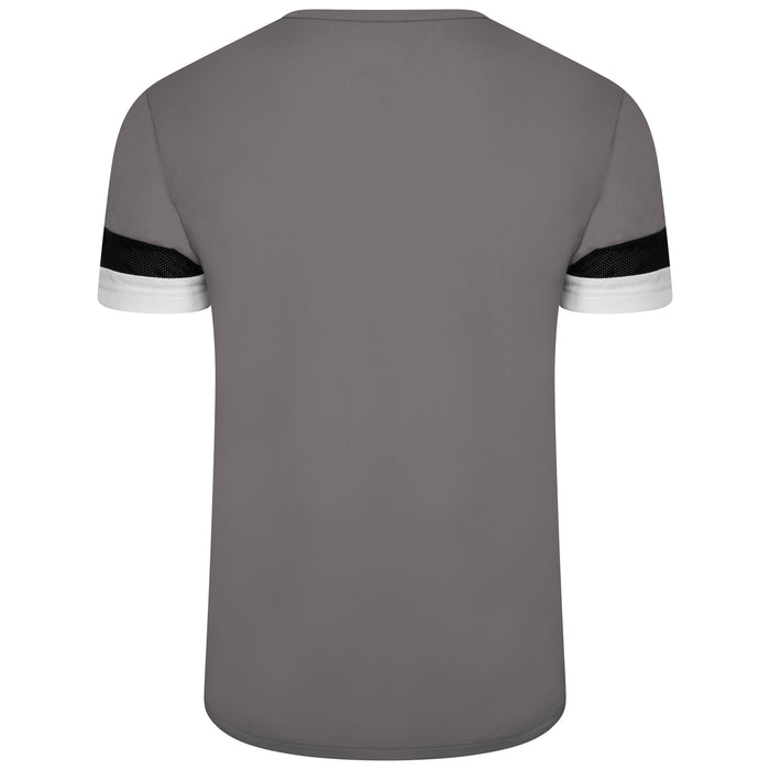 Puma Team Rise Short Sleeve Shirt in Smoked Pearl/Black/White