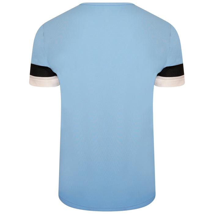 Puma Team Rise Short Sleeve Shirt in Team Light Blue/Black/White