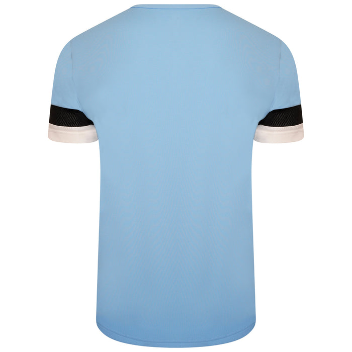 Puma Team Rise Short Sleeve Shirt in Team Light Blue/Black/White