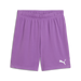 A pair of purple Puma Team GOAL 25 shorts with a Puma logo on the left side.