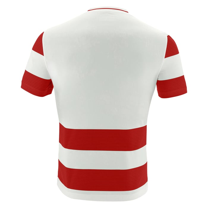 Macron Alcyon Short Sleeve Shirt in red and white