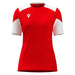 Macron Sphinx Women's Short Sleeve Shirt in red and white