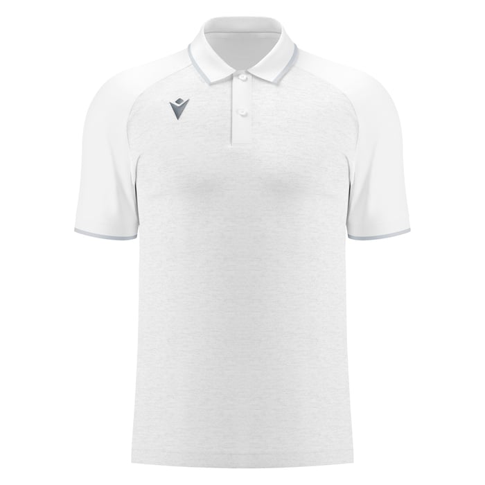 Macron Aulos Short Sleeve Polo Shirt in white