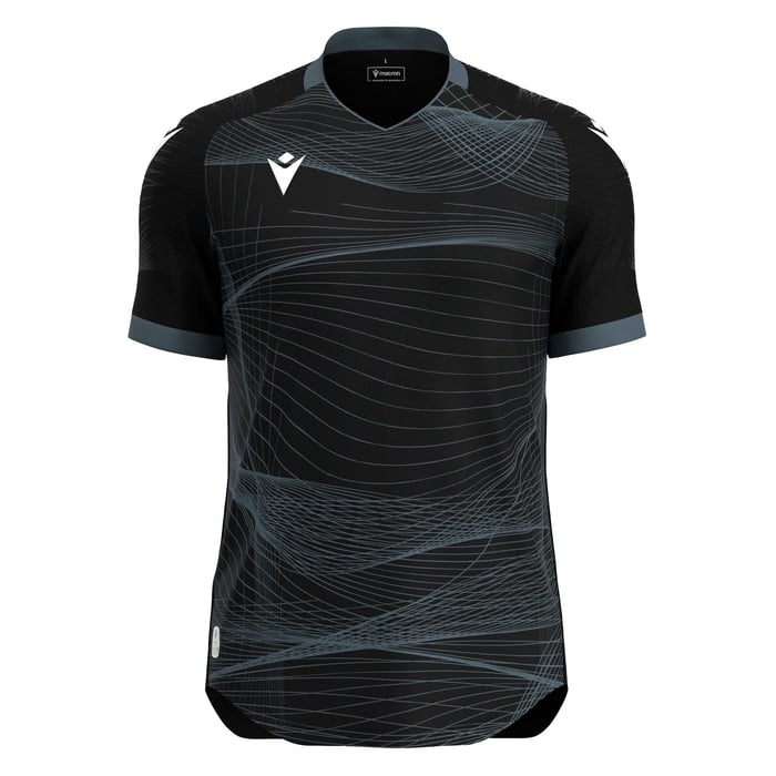 Macron Wyvern Eco Short Sleeve Shirt in black and white