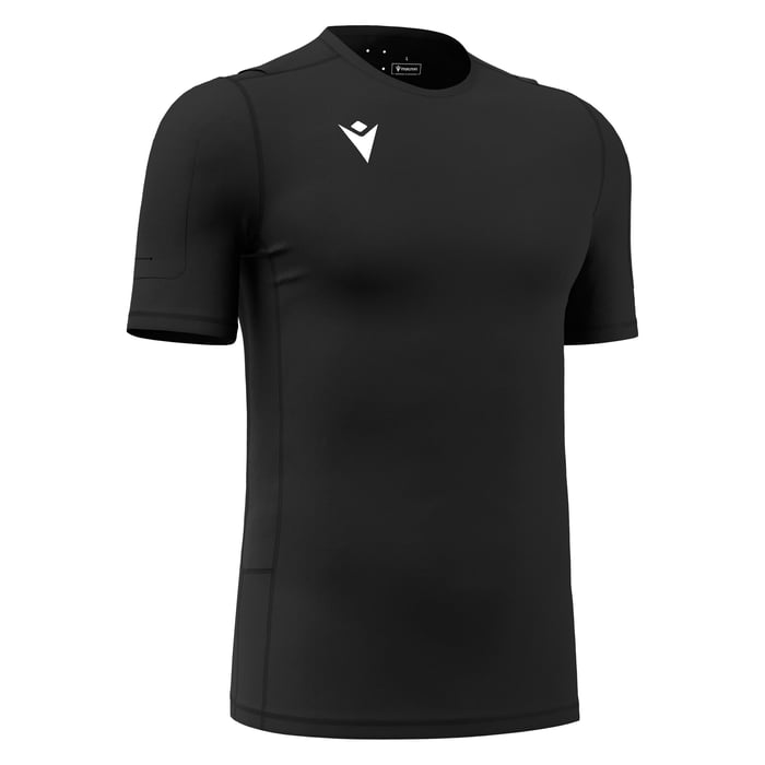 Macron Delcourt Referee Short Sleeve Undershirt in black